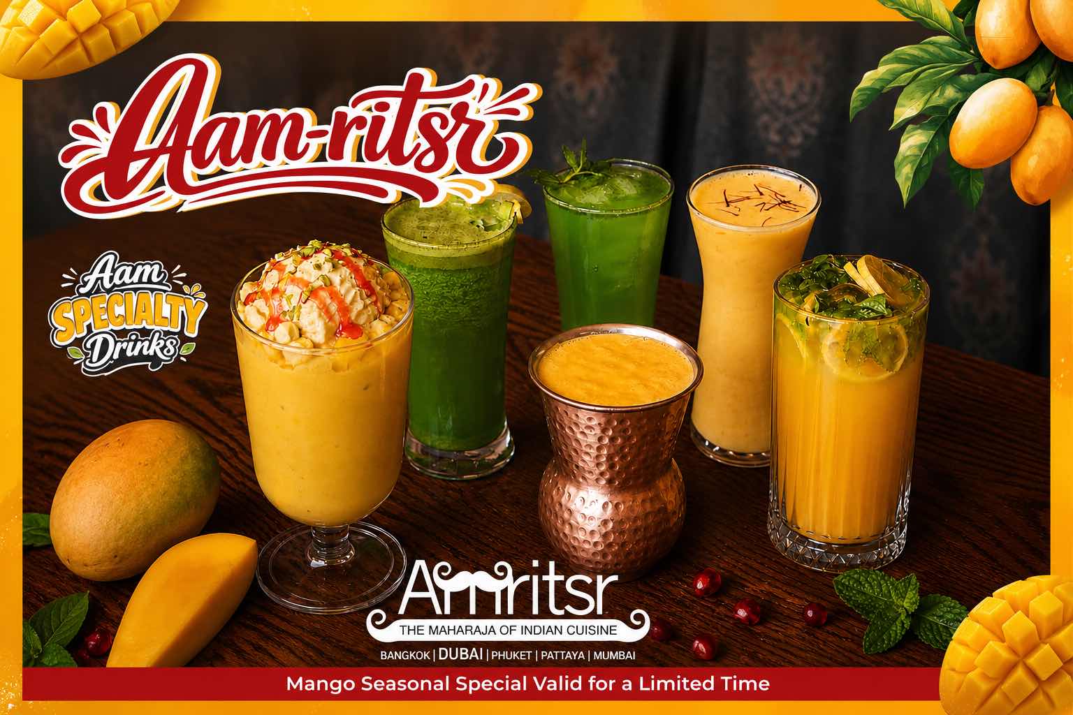 Amritsr Restaurant Dubai Mango Festival: Aam-Ritsr Menu Brings Mango Chaats, Lassi and Kulfi Amritsr Restaurant Dubai Mango Festival: Aam-Ritsr Menu Brings Mango Chaats, Lassi and Kulfi