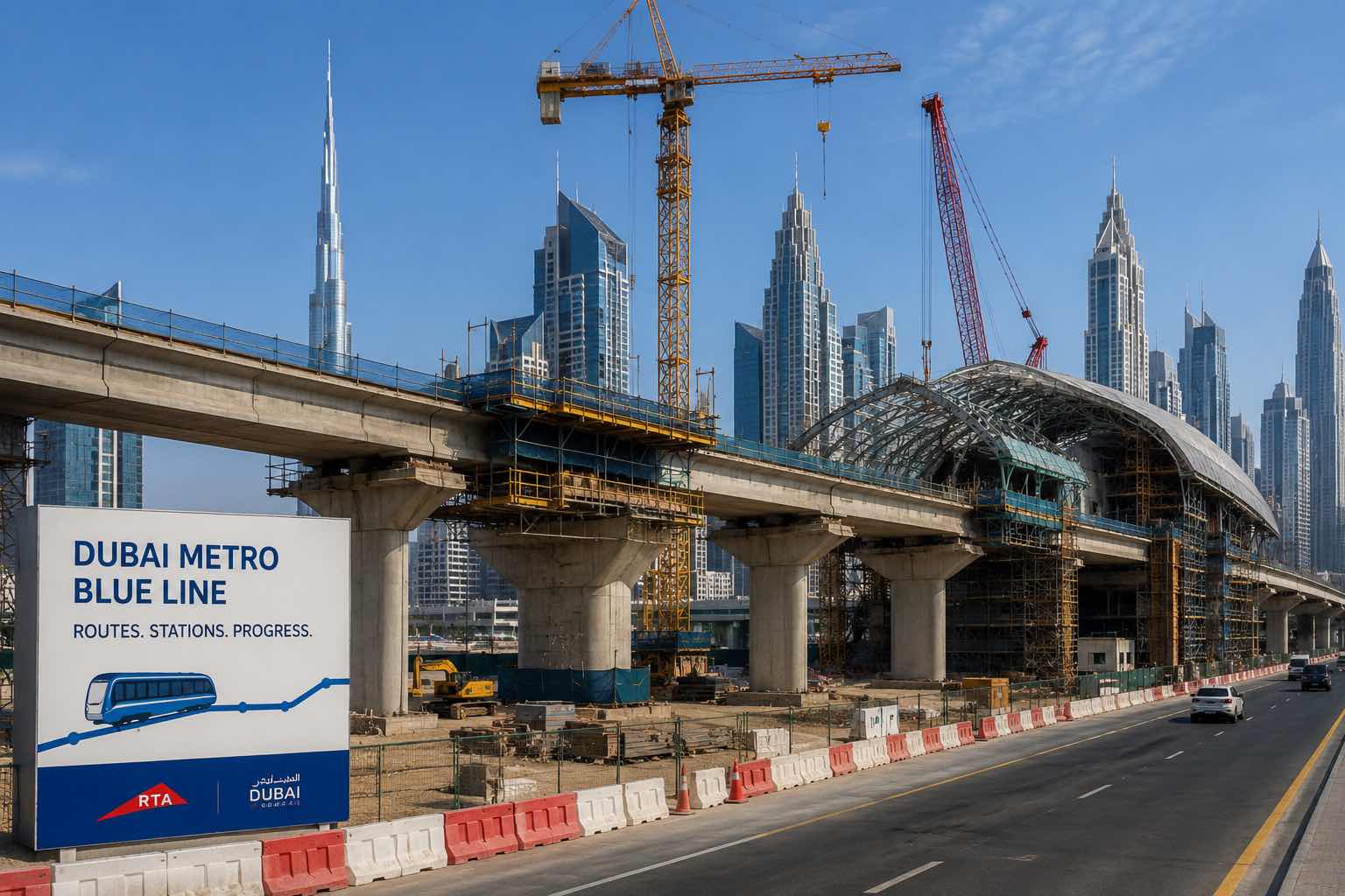 Dubai Metro Blue Line Explained: Routes, Stations and Construction Progress Dubai Metro Blue Line Explained: Routes, Stations and Construction Progress