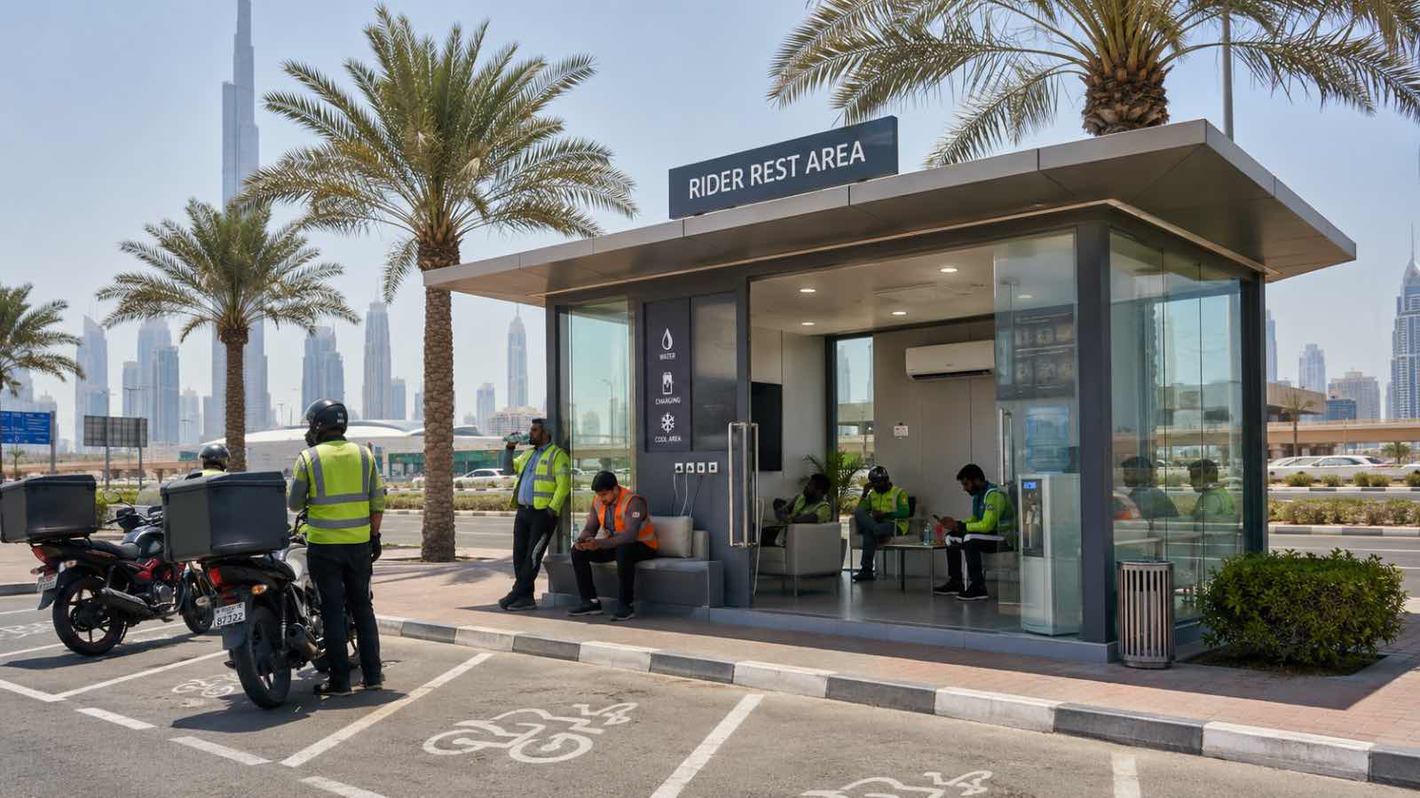 Dubai RTA Opens 40 Air-Conditioned Rest Areas for Delivery Riders Ahead of Summer Dubai RTA Opens 40 Air-Conditioned Rest Areas for Delivery Riders Ahead of Summer