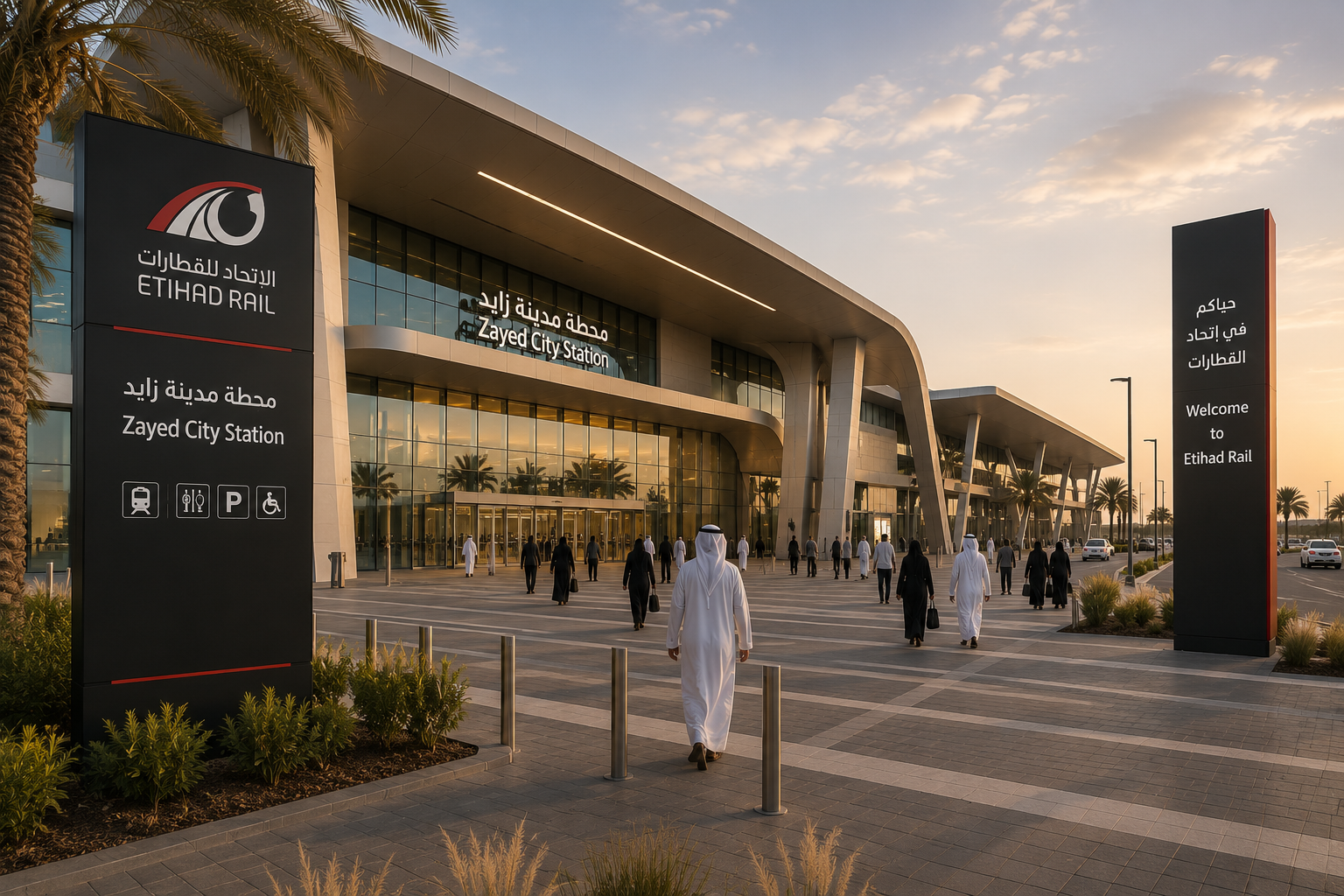 Etihad Rail’s Liwa and Zayed City Passenger Stations to Open Earlier on November 30 Etihad Rail’s Liwa and Zayed City Passenger Stations to Open Earlier on November 30