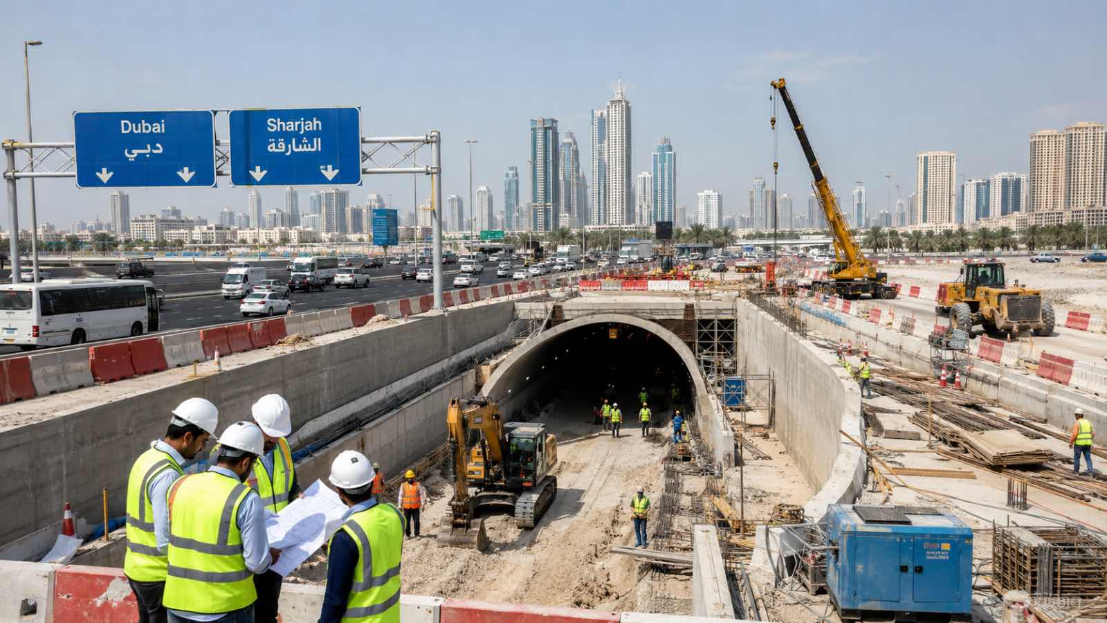 New Sharjah Tunnel Project Begins: Al Taawun Diversions to Affect Dubai Commuters New Sharjah Tunnel Project Begins: Al Taawun Diversions to Affect Dubai Commuters