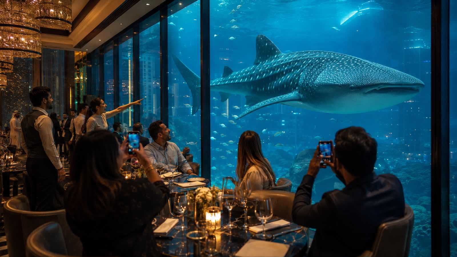 Rare Whale Shark Spotted Near Dubai Restaurant Creates Social Media Buzz Rare Whale Shark Spotted Near Dubai Restaurant Creates Social Media Buzz