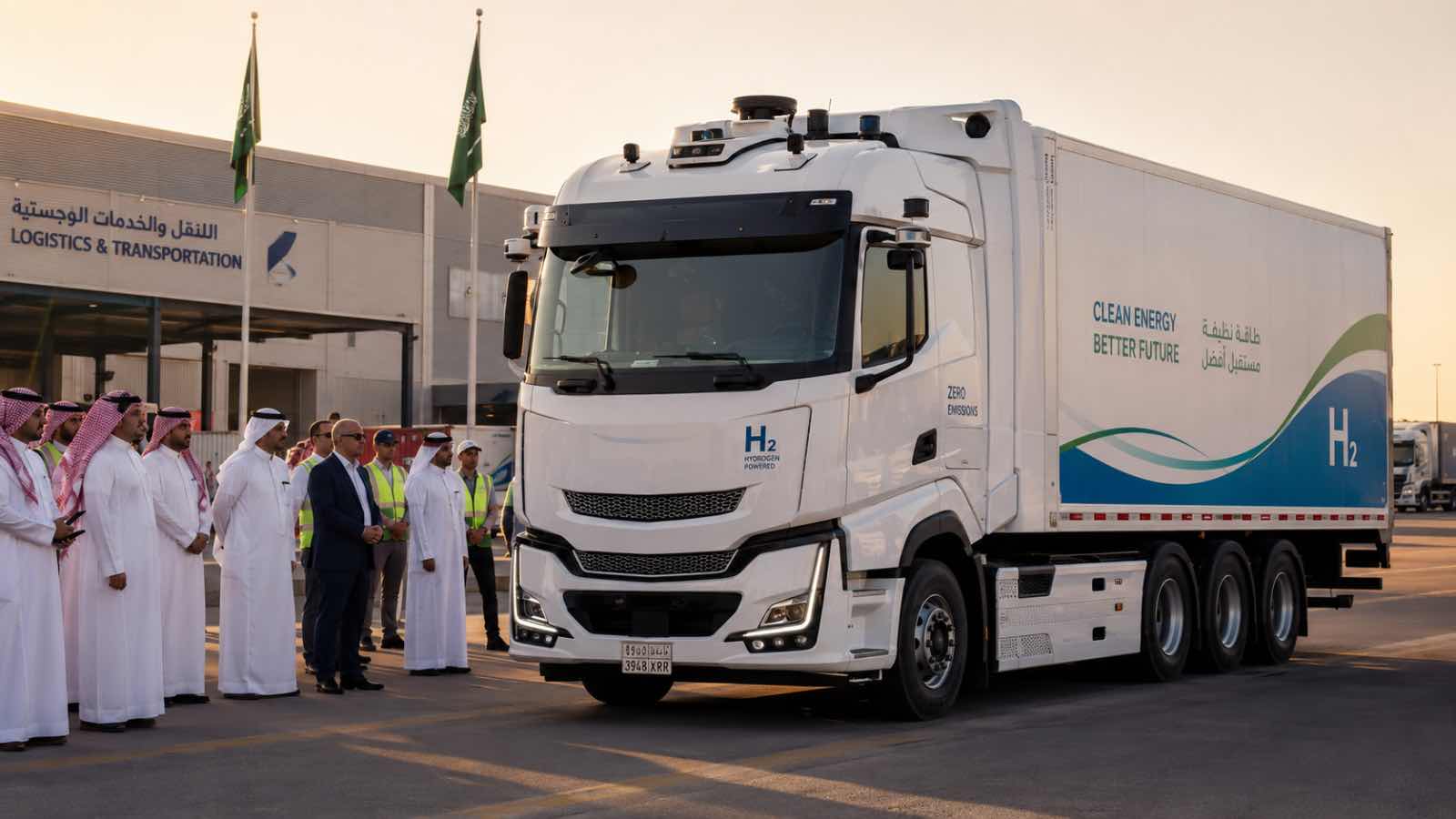 Saudi Arabia Launches Hydrogen-Powered Self-Driving Freight Truck for Cleaner Logistics Saudi Arabia Launches Hydrogen-Powered Self-Driving Freight Truck for Cleaner Logistics