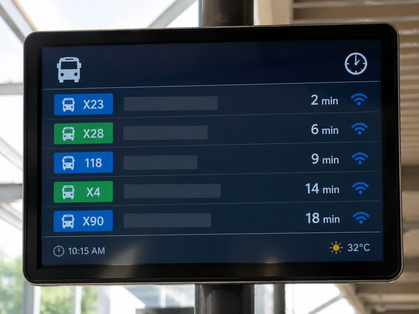 Sharjah Installs Real-Time Bus Arrival Screens at Stops and Stations Sharjah Installs Real-Time Bus Arrival Screens at Stops and Stations