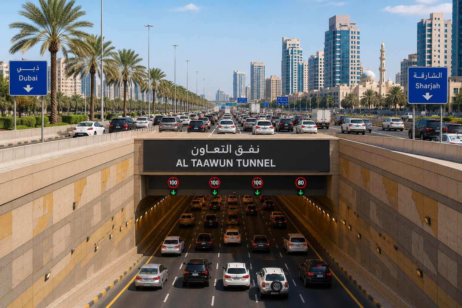 Sharjah Motorists Hope New Al Taawun Tunnel Will End Daily Dubai Traffic Struggle Sharjah Motorists Hope New Al Taawun Tunnel Will End Daily Dubai Traffic Struggle