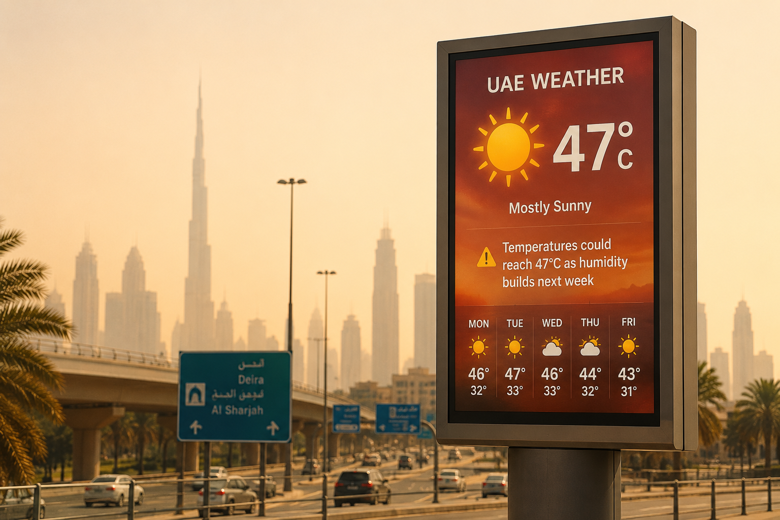 UAE Weather: Temperatures Could Reach 47°C as Humidity Builds Next Week UAE Weather: Temperatures Could Reach 47°C as Humidity Builds Next Week