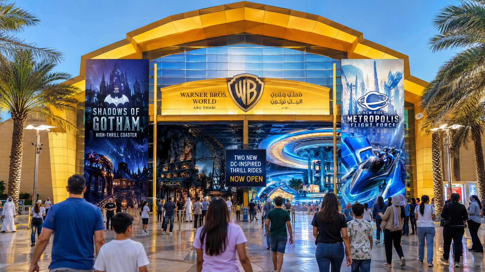 Warner Bros. World Abu Dhabi Adds Two New DC-Themed Thrill Rides